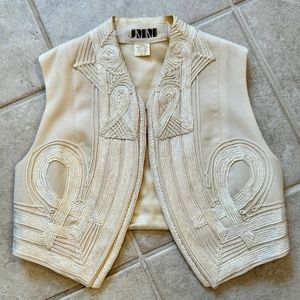 JMM Beautifully Embroidered Crop Vest